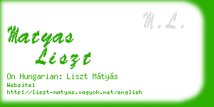 matyas liszt business card