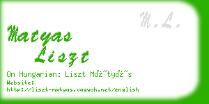 matyas liszt business card